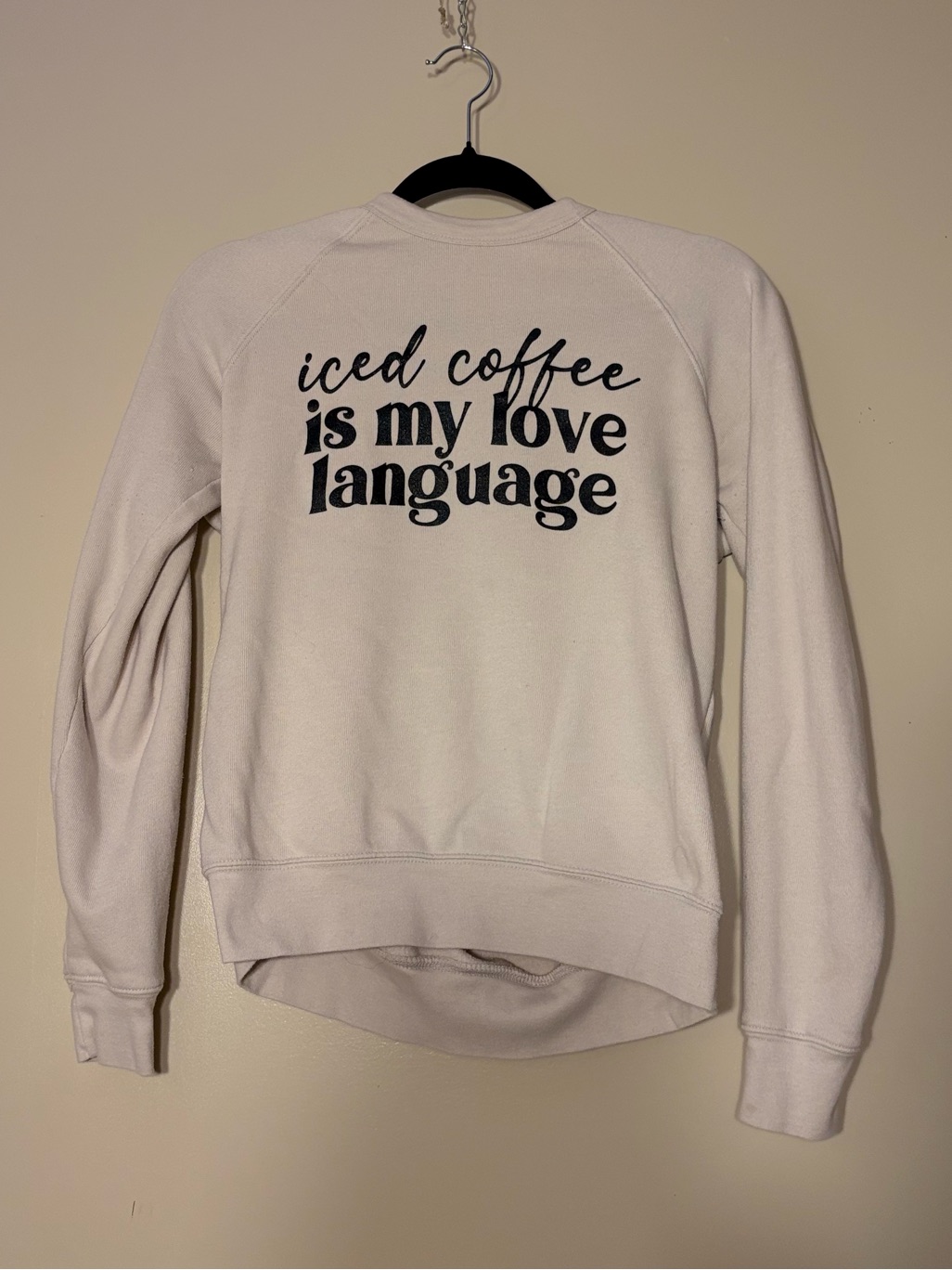 Bella Canvas Cream Sweatshirt With Black Graphic
